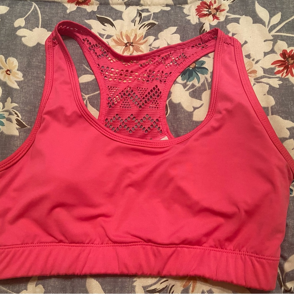 NWOT Zyia hot pink bomber bra